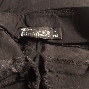 NY & COMPANY |  PULL ON  STRETCHY BLACK STRAIGHT LEG PANTS| SIZE S